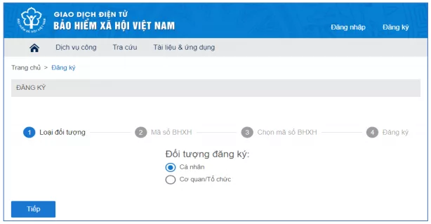 Hướng dẫn cài đặt, đăng nhập ứng dụng Bảo hiểm xã hội số (VssID) chon doi tuong