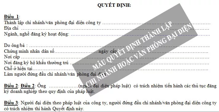 mau quyet dinh thanh lap