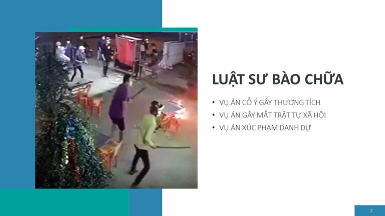 Luật sư bào chữa cho đồng phạm trong vụ án cố ý gây thương tích