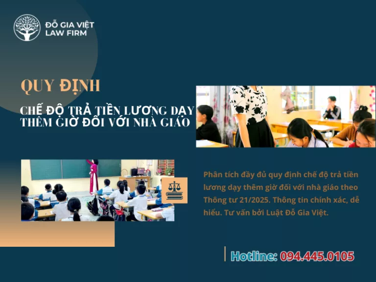 Quy định chế độ trả tiền lương dạy thêm giờ đối với nhà giáo