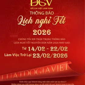 Công ty Luật TNHH Đỗ Gia Việt Thông Báo Lịch Nghỉ Tết Nguyên Đán Bính Ngọ 2026
