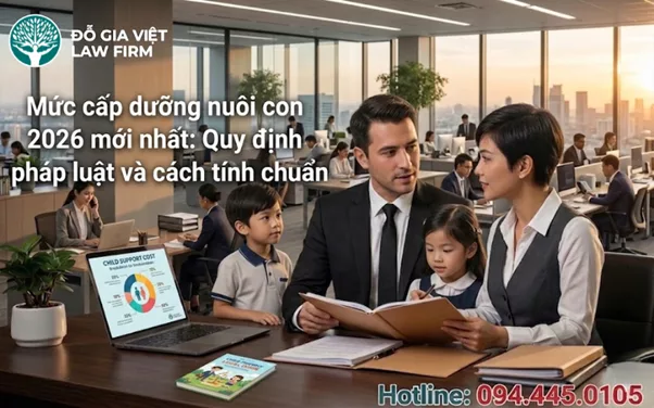 Mức cấp dưỡng nuôi con sau ly hôn 2026: cách tính đúng luật