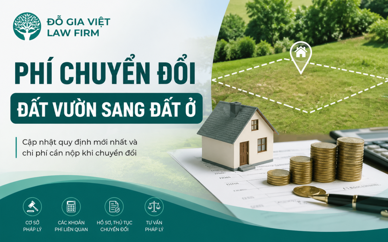 Phí chuyển đổi đất vườn sang đất ở năm 2026 là bao nhiêu? Cách tính đúng luật