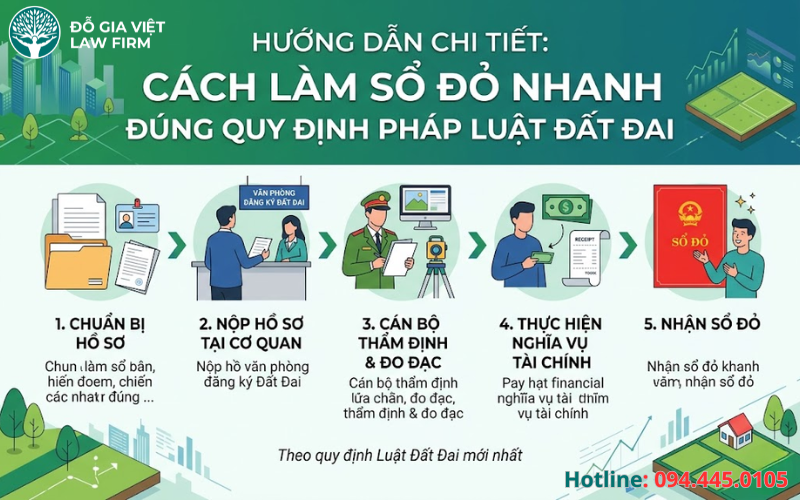 Hướng Dẫn Chi Tiết Cách Làm Sổ Đỏ Nhanh Đúng Quy Định Pháp Luật Đất Đai Năm 2026 Hướng Dẫn Chi Tiết Cách Làm Sổ Đỏ Nhanh Đúng Quy Định Pháp Luật Đất Đai