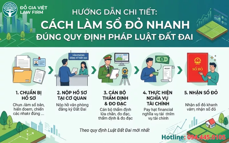 Hướng Dẫn Chi Tiết Cách Làm Sổ Đỏ Nhanh Đúng Quy Định Pháp Luật Đất Đai Năm 2026