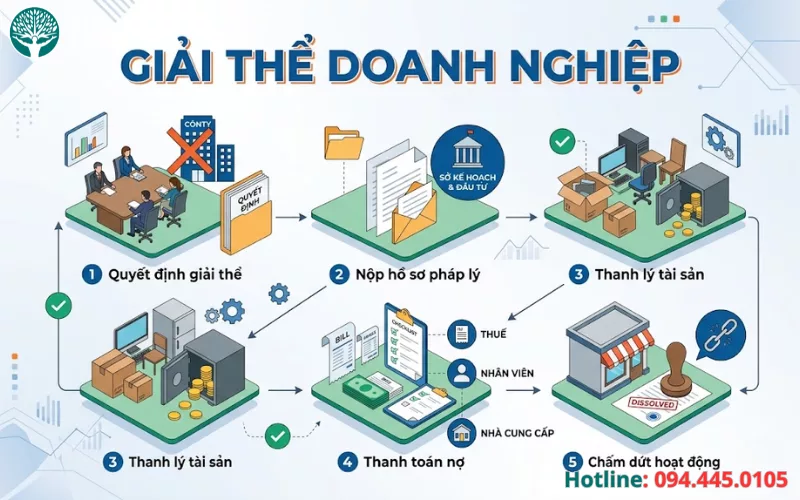Hướng Dẫn Chi Tiết Thủ Tục Giải Thể Doanh Nghiệp Mới Nhất Năm 2026 Hướng Dẫn Chi Tiết Thủ Tục Giải Thể Doanh Nghiệp Mới Nhất Năm 2026