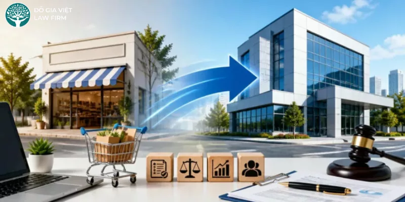 Hộ kinh doanh chuyển lên công ty: Thủ tục, hồ sơ và lưu ý mới nhất 2026 Hộ kinh doanh chuyển lên công ty: Thủ tục, hồ sơ và lưu ý mới nhất 2026