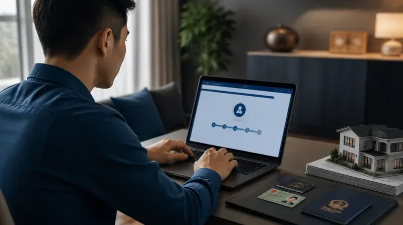 Không đăng ký tạm trú bị phạt bao nhiêu? Mức phạt 2026 và cách đăng ký Người dân đăng ký tạm trú trực tuyến trên máy tính