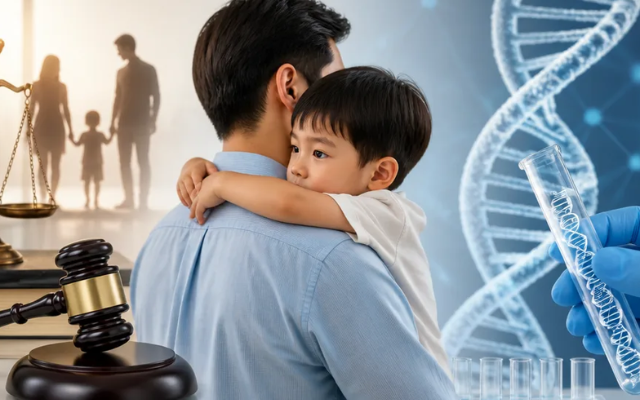 xác định cha cho con xét nghiệm ADN
